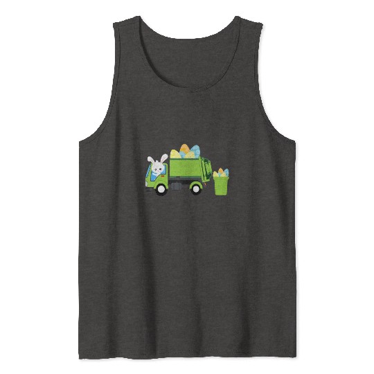 Garbage Truck Easter Bunny Egg Hunt Toddler Kids B Tank Tops