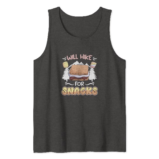 Wanderlust Climber funny Mountain Hiking Snack Tank Tops