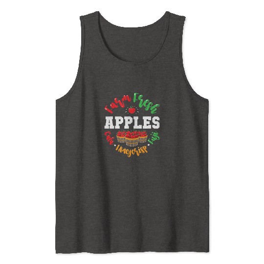 Apple Picking Farmer Fall For Toddlers Kids Women Tank Tops