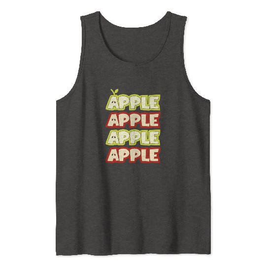 Apple Repeat Apple Picking Farmer Tank Tops
