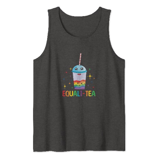 Equality Tea Gay LGBTQ Rainbow LGBT Pride Month Tank Tops