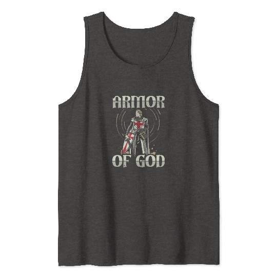 Armor of God Templar Knight Christian Faith Jesus Tank Tops