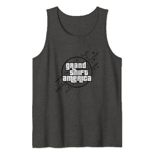 Unique Gta Parody Grand Shift America Tank Tops