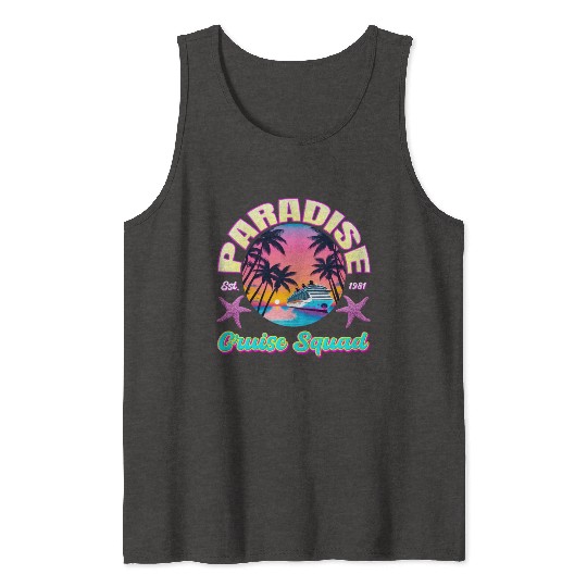 Paradise Cruise Squad: 80's Miami Cruise Ship Tank Tops