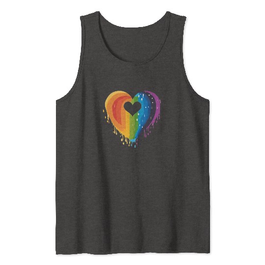 LGBTQ+ Allies: Rainbow Heart, Celebrating Tank Tops