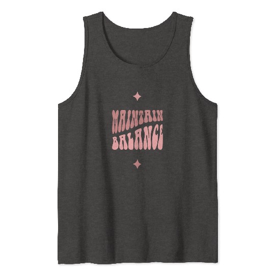 Light Pink Dark Pink Typecentric Psychedelic Tank Tops