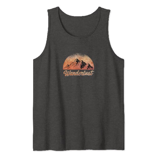 Wanderlust Mountaineer Hiker Summit sport Tank Tops
