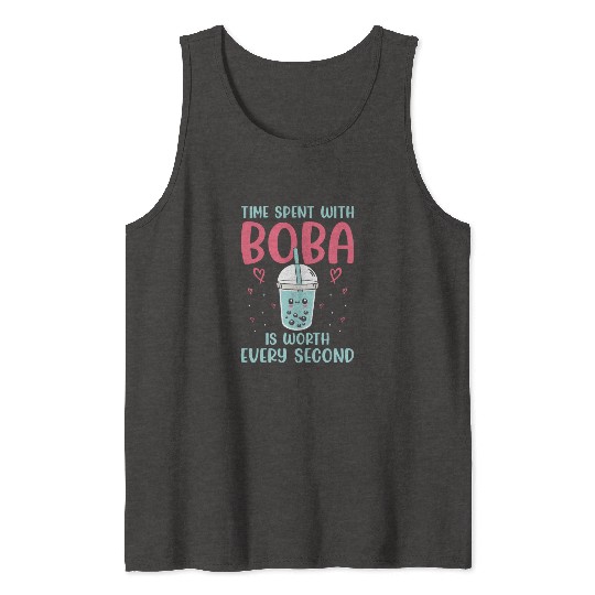 Bubble Tea Lover Boba Tea Drinker Korean Drink Tank Tops