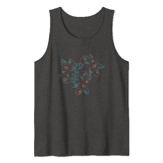 Neon Koi Fish Tank Tops