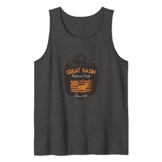 Great Basin National Park Us Flag Elk Mountains Tank Tops