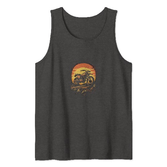 Dirt Bike Motorcycle Motorbike MX Biker Retro Tank Tops