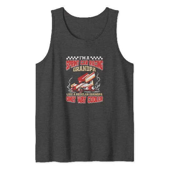 Sprint Car Dirt Track Racing Motorsports Racer Tank Tops