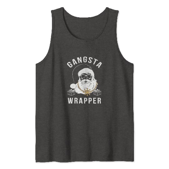 Gangsta Wrapper Gangster Santa Tank Tops