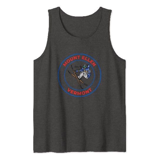 Retro Cool Skiing in Mount Ellen Vermont Souvenir Tank Tops