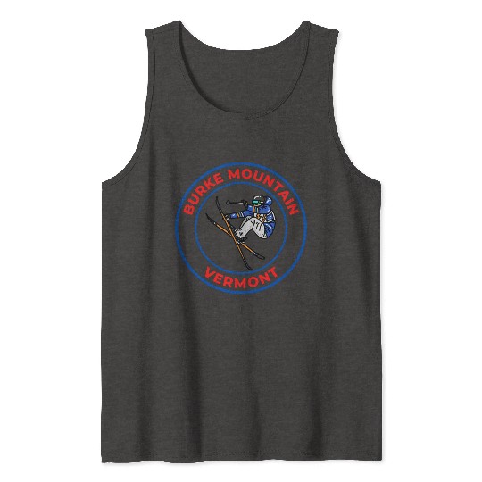Retro Skiing in Burke Mountain Vermont Souvenir Tank Tops