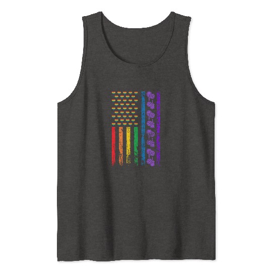 American Sports Rainbow Flag LGBT Pride Month Tank Tops