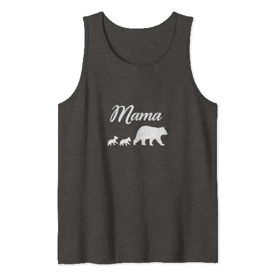 Mama Bear - With Two Cubs Twin Mom Mother's Day Gi Tank Tops