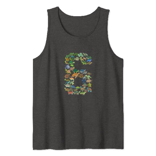 6th Birthday Sea Turtle Tortoise Theme 6 Year Old Tank Tops
