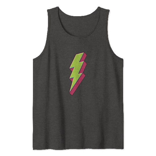 Green Lightning Bolt Tank Tops