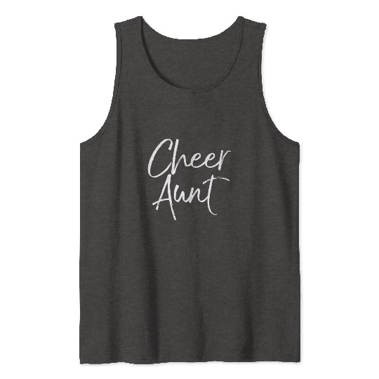 Cute Cheerleading Gift for Aunt Cheerleaders Fun C Tank Tops