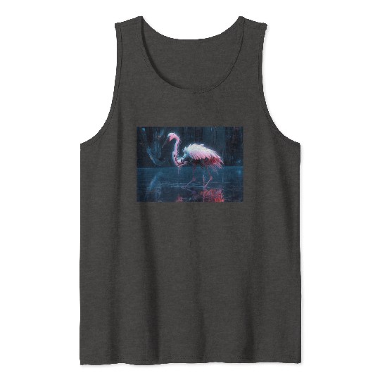 Neon Bird of Paradise Tank Tops