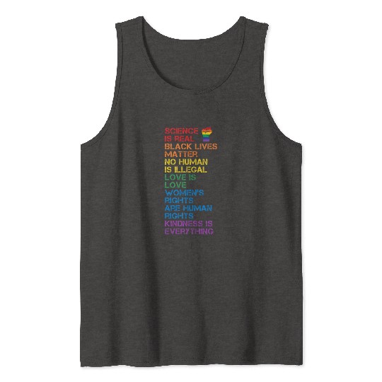 Science Is Real Black Lives Matter Lgbt Blm Fist Tank Tops