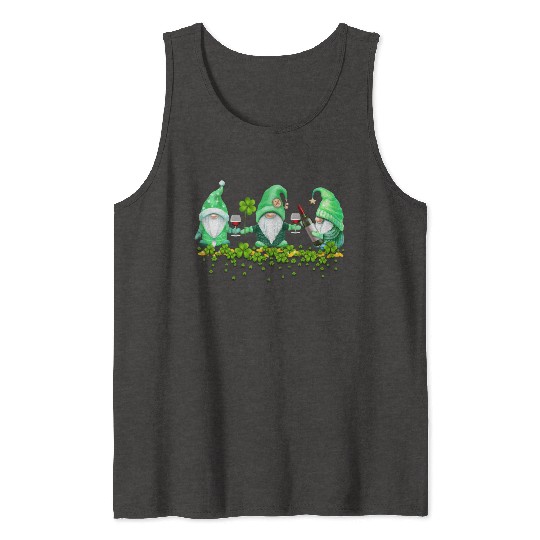 Glass Of Wine ShamrocSt PatricDay Wine Tank Tops
