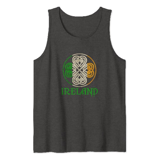 Celtic Knot Clover Ireland St Paddys Day Irish 202 Tank Tops