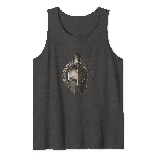 Spartan Helmet Warrior Gladiator Workout Sparta Gr Tank Tops