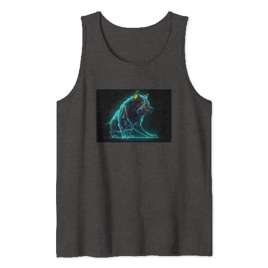 Neon Moon Wolf Tank Tops