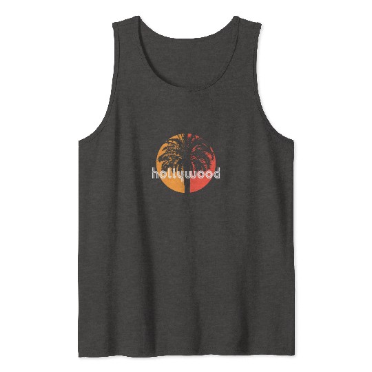 Hollywood California Artistic Vacation Souvenir Tank Tops