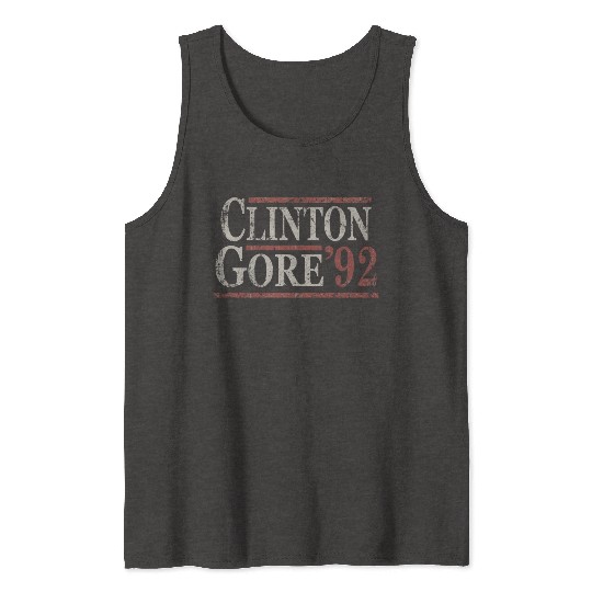 Distressed Bill Clinton Al Gore 1992 Tank Tops