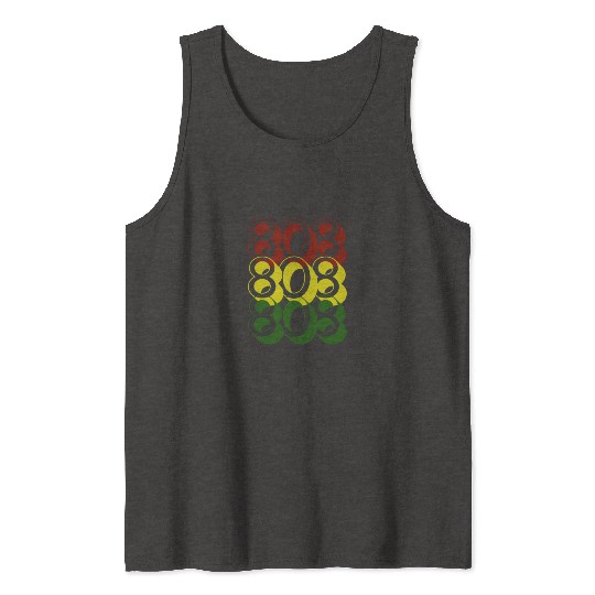 808 Red Gold Green Tank Tops