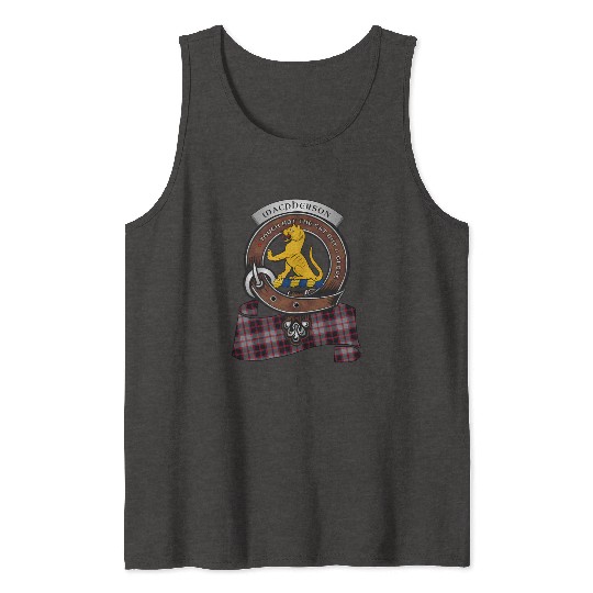 Macpherson Scottish Clan Badge Tartan Tank Tops