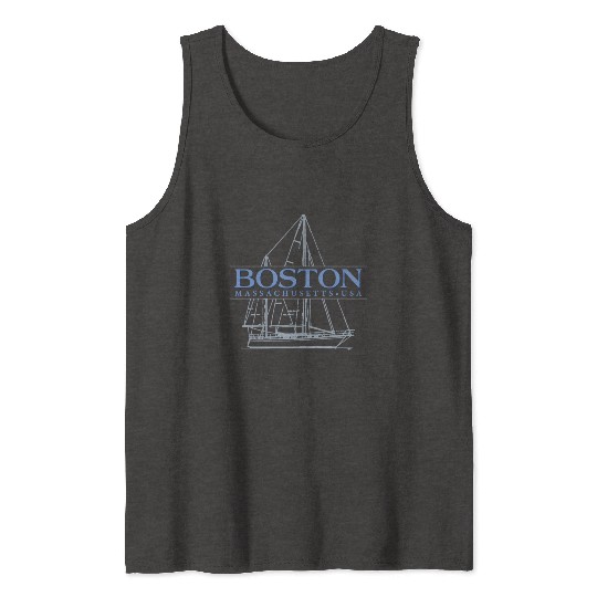 Boston Massachusetts Sailing Tank Tops