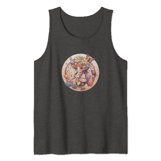 Cottagecore Fairy Girl Fantasy Goblincore Forest F Tank Tops