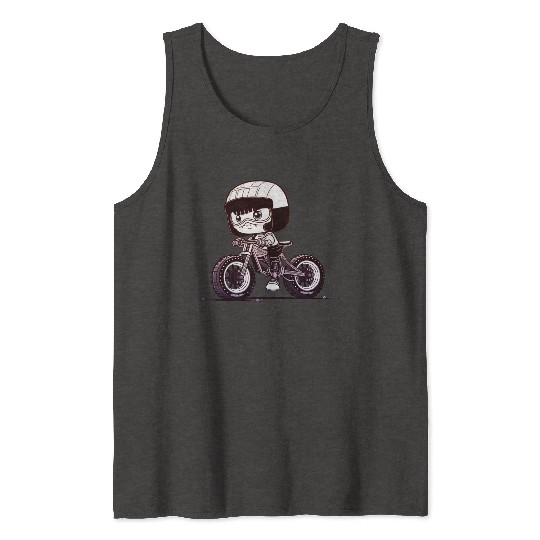 Biker Cycling Funny Cyclist Tint Colorful Tank Tops