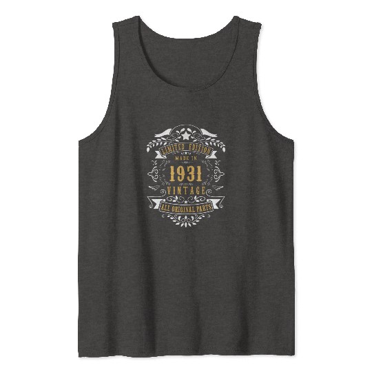 89 Made In 1931 89Th Anniversary Tank Tops
