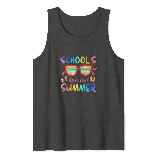 Schools Out For Summer Last Day Of School Teacher Tank Tops