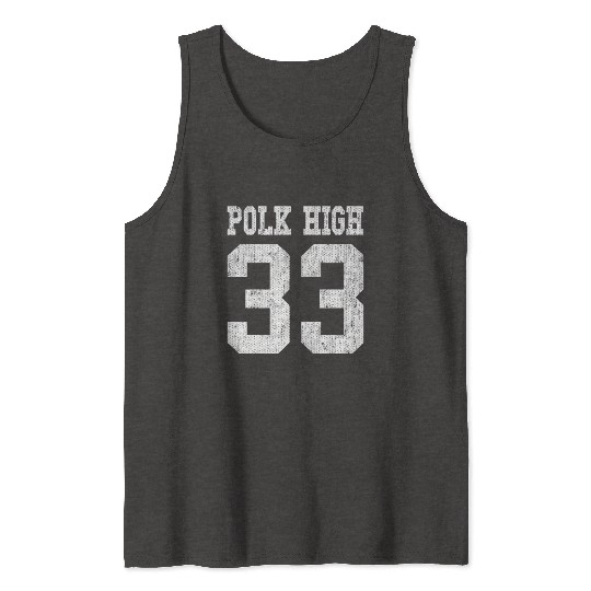 Polk High School Football Jersey 33 Aged Look Tank Tops