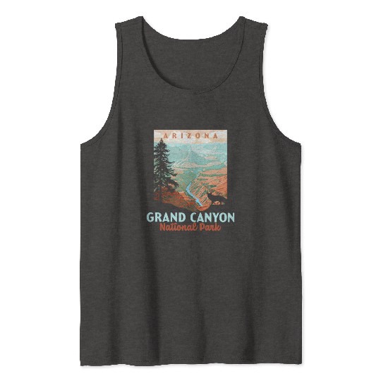 Grand Canyon National Park Arizonna Wpa Style Tank Tops