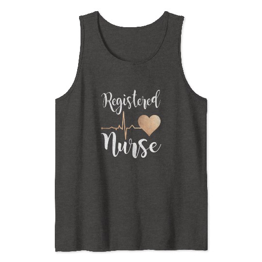 Registered Nurse Heart Rn Tank Tops