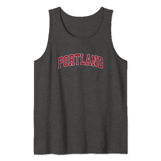 Portland Oregon Or Sports Red Tank Tops