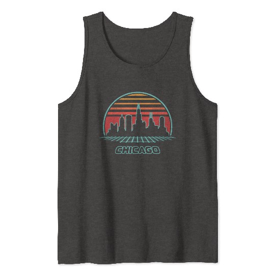 Chicago City yline 80S Style Tank Tops