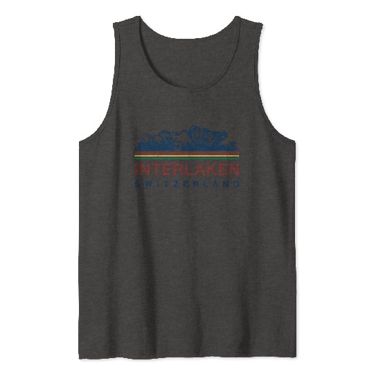 Switzerland Interlaken Swiss Mountain Climbing Tank Tops
