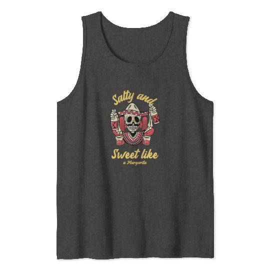 Salty And Sweet Margarita In Mexican Style Tank Tops