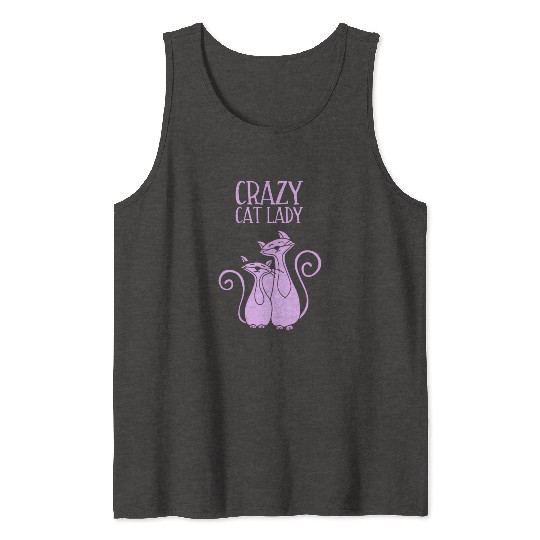 Crazy Cat Lady For Cat Purple Tank Tops