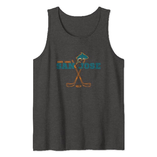 San Jose Est 1991 Sports Team Novelty Athletic Tank Tops