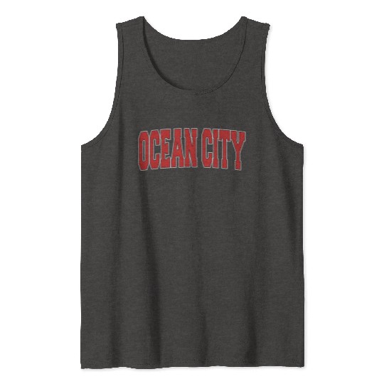 Ocean City Nj New Jersey Varsity Style Usa Sports Tank Tops