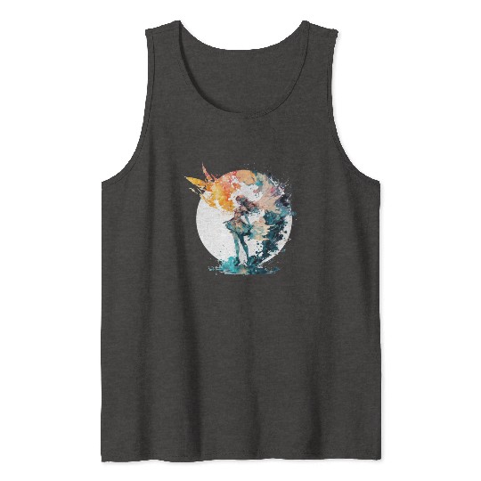 Watercolor Fairy Art Fairycore Grunge Pastel Goth Tank Tops